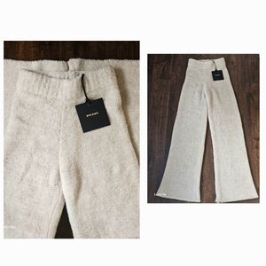 PALM ANGELS size S women's‎ off white/beige fleecy knit pants